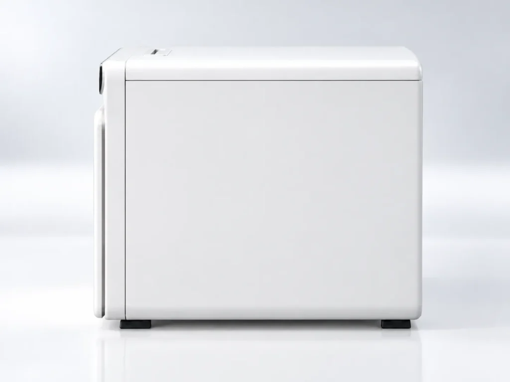Left view on a dual-zone kimchi refrigerator