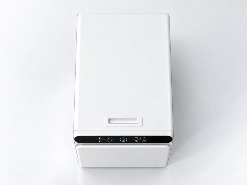 vertical view on a dual-zone kimchi refrigerator